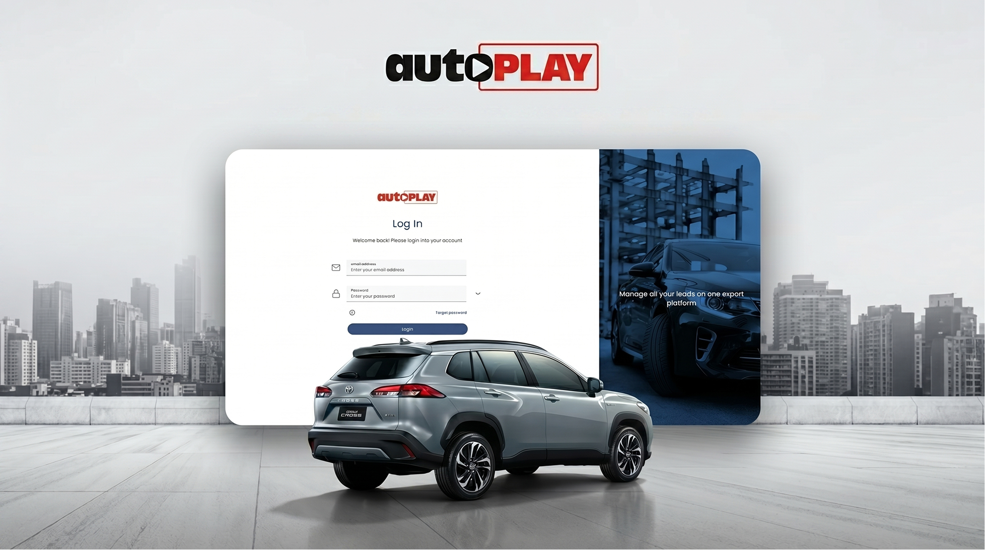 AutoPlay login and car showcase