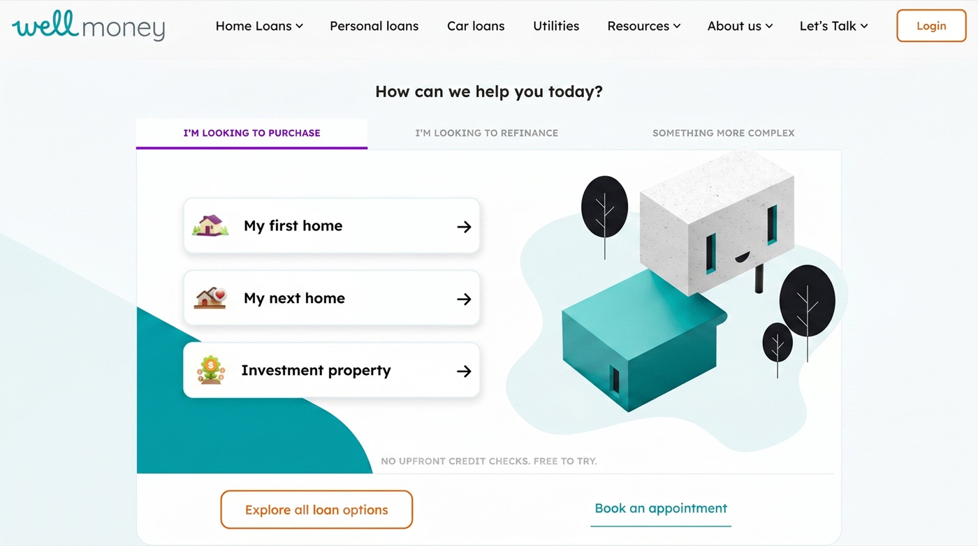 Well Money website homepage