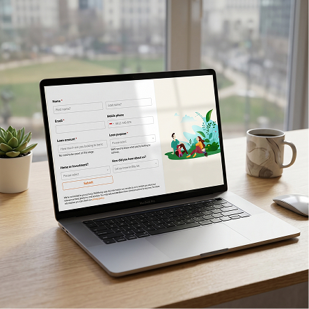 Well Money laptop mockup